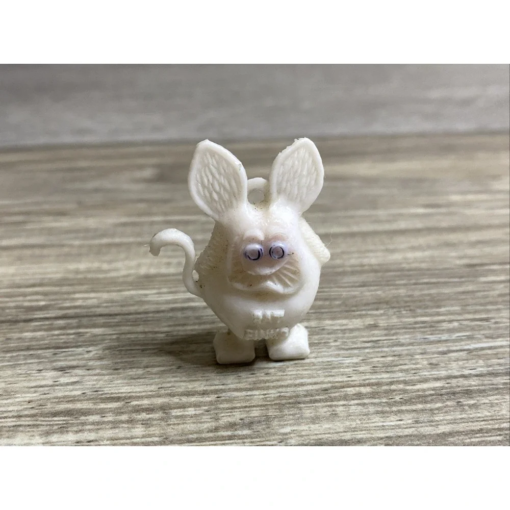 Original 5c Vintage 60s RATFINK Charm White Ed Roth Gumball Monster Toy Rare